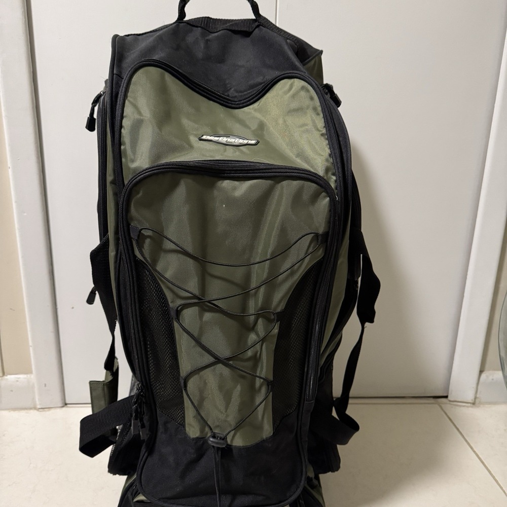 Destinations 28-30" Rolling Duffel Bag Luggage Wheeled Travel Green Black Large
